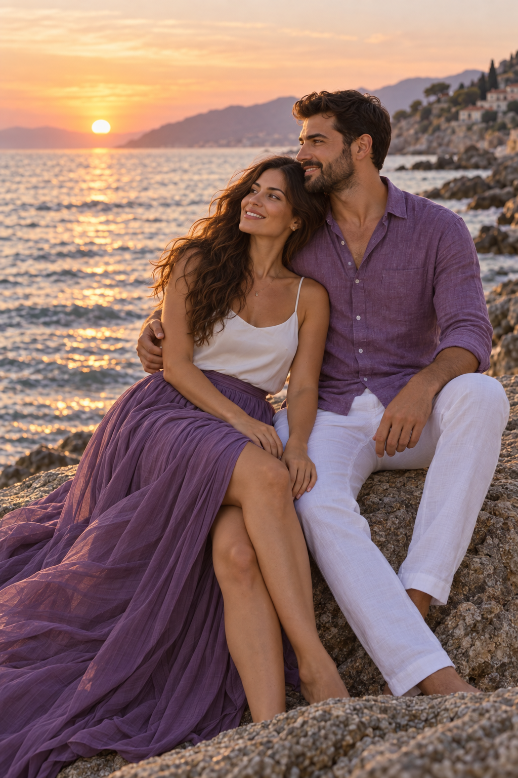 Samir and Sara by the sea
